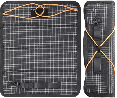 AiQInu Esterilla Camping Impermeable, 35x30cm Alfombrilla Plegable, Cojines de Asiento Ligeros, Cojín Plegable Ultraligero de Nylon para Senderismo, Pesca, Picnic y Acampada, Negro