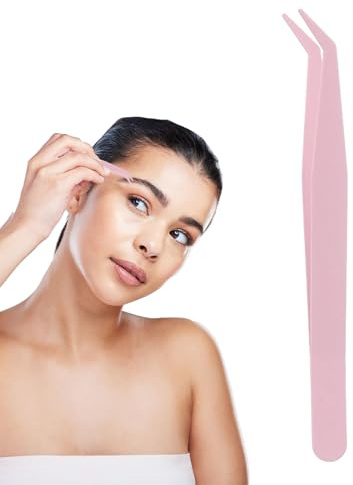 Pince À Cils - Pinnce À Épiler À Volume Incurvé En Acier Inoxydable De Sécurité 8 G | Pince À Épiler Portable Pour Extensions De Faux Cils, Améliorez Vos Yeux Avec Un Look Charmant.