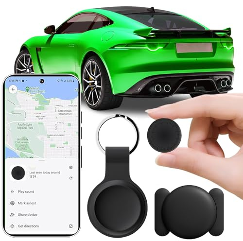GPS Coche Localizador, Rastreador GPS para Coche, Air Tracker Android vehículos Smart Tracker Magnet Finder Compatible con Google Find Hub sin suscripción mensual (Negro)