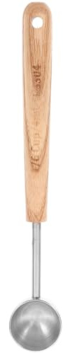 Cucchiaio Dosatore Caffè Latte in Acciaio Inox con Manico Legno 8 Ml