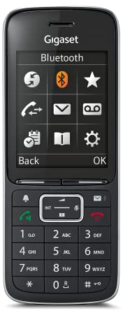 Gigaset SL450HX - DECT-Mobilteil mit Ladeschale – hochwertiges Schnurloses Telefon für Router und DECT-Basis – Fritzbox-kompatibel - brillantes Farbdisplay - großes Adressbuch, platin-Schwarz