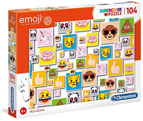 Clementoni - 27285 - Supercolor Puzzle - Emoji - 104 Teile