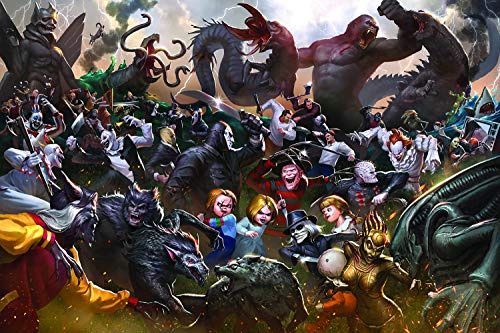 Fright Fight Horror Movie Villain Inspired 1000 Piece Jigsaw Puzzle