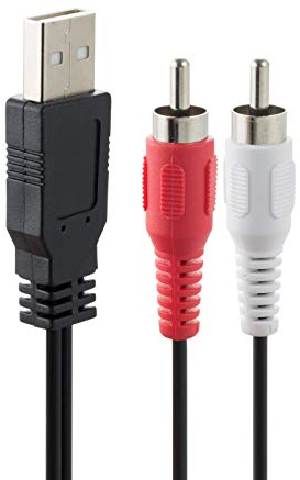 Cavo da USB a 3RCA, da USB maschio a 3 RCA maschio, cavo splitter a Y, cavo adattatore AV audio video composito, 1,5 m di lunghezza