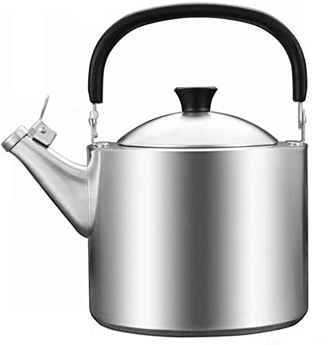 ZHANGZONG Bouilloire INOX Théière en Fonte Bouilloire sifflante Chaudières à thé et à Eau sur cuisinière Grande capacité 3,5 L. Bouilloire à sifflet en Acier Inoxydable. Universelle pour cui