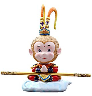 xuejuanshop Sun Wukong Statue Dekoration Desktop-Skulptur-Harz-AFFE-King-Statue-Handwerk Modell Skulptur Büro-Dekoration Geschenk-Desktop-Zubehör Figuren AFFE King Figur
