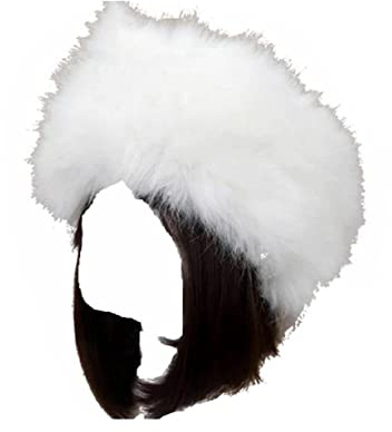 XIXIMAON Chapka de piel sintética para mujer estilo ruso Toque sombrero de invierno grueso y cálido gorro polar gorra de moda elegante para esquí al aire libre, blanco, Talla única