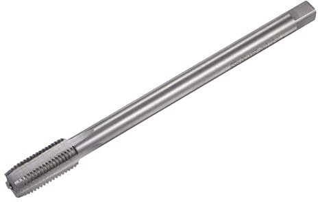 uxcell Thread Milling Taps, 7/16-20 UNF High Speed Steel (HSS) 4 Straight Flutes Machine Screw Thread Threading Tap, 5 Length (Extra Long)