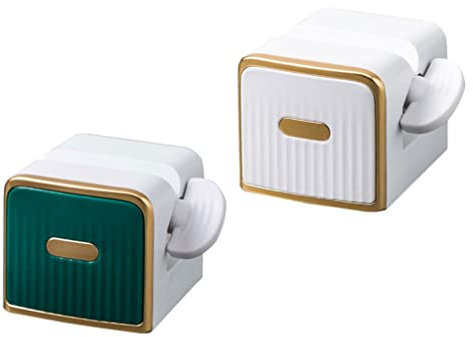 Cabilock 2pezzi Spremi Tubetto Dentifricio Rotelle in Plastica Dispenser Manuale Semplice Per Estrusore Di Dentifricio Supporto e Ripiano Per Uso Quotidiano