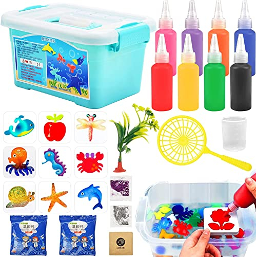 Yizemay Aqua Gelz Set, 3D Aqua Fairy Creature Kinder Magic Water Elf Toy Kit, Magischer Wasserelfe Magic Water Elf, DIY Kreatives Spielzeug ab 4 5 6 7 Jahre Mädchen.