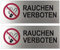 Facaii 2st Rauchen Verboten Schild 15 * 6cm Warnhinweis schilder aus stabile Aluminium Warnschild Neu