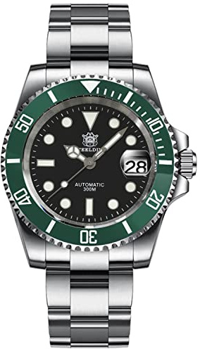 watchdives Steeldive SD1953 Reloj Automático para Hombre, Acero Inoxidable, Movimiento NH35, 300 m Relojes de Buceo