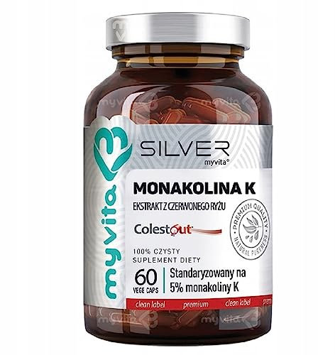 MyVita - Silver 100% Pure - Monakolina K - Extrakt aus rotem Reis - Nahrungsergänzungsmittel mit Pflanzenextrakten - 60 kapseln