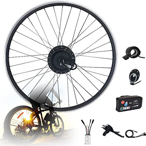 Electric Bike Conversion Kit Rear Wheel,36V48V 250/350/500W E-Bike Kit with LED880 Display, Brushless gear motor,Electric Bicycle Motor Conversion Kit,24in-36V/350W