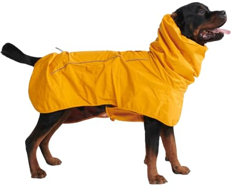 Spark Paws Hunderegenmantel, wasserdichte Winddichte Regenjacke | Für kleine, mittlere, große und extra große Hunde, reflektierend, atmungsaktiv, mit vollständigem Körperschutz