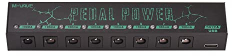 YIWENG Pedal Power Stromversorgung für Gitarrenpedale Stromversorgung für Gitarreneffektgeräte 8 isolierte DC-Ausgänge,Guitar Effector Power Supply