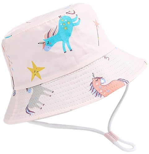 Malaxlx Baby Kinder Sonnenhut Fischerhut Sommerhut UV Schutz Strandhut Bucket Hat Kleinkind Eimer Hut für Mädchen Jungen