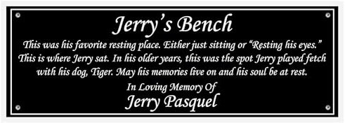 Placa de banco conmemorativo, placa personalizada, placa de nombre de puerta, letrero de construcción, placa de árbol grabada, grabado personalizado, varios tamaños y colores (negro con escritura