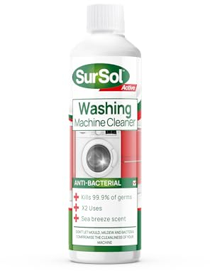 SurSol Active - Washing Machine Cleaner & Sanitiser | Anti-bacterial Removes Limescale, Odours and Dirt | Sea Breeze Scent - 500ml