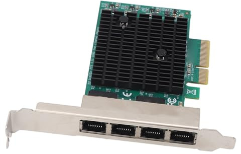 Carte Réseau PCIe Gigabit, Câble en Cuivre 4 Ports 2,5 G, Adaptateur Ethernet PCI Express, Transmission Haute Vitesse, Conception Multi-Ports, Large compatibilité, Installation