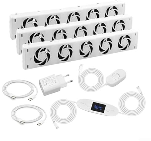 MXRV-P20 Heizkörper Ventilator mit 5 Verbesserten Lüfter, Intelligenter Heizkörperverstärker Erhöhen die Effizienz der Heizung und Sparen Energie(Trio set)