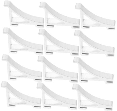 FOYTOKI 12pcs Metal Freezer Shelf Clips Refrigerator Support Hooks for Organizing Fridge Bottles and Cans Easy Installation Versatile Use Large Aluminum Hook Strong and Secure