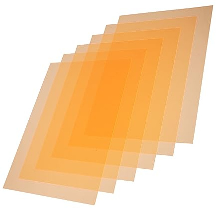 QUMIIRITY Lichtdiffusorfolie 6 Stück Gel Lichtfilter Farbige PVC Folie Transparent Orange Für Optische Forschung Und Experiment