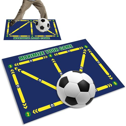 AFAIK Tappeto da Calcio per Allenamento Tappeto da Calcio Passo di Calcio Tappeto da Allenamento Antiscivolo Tappeto da Passo Antiscivolo 60x90 cm Tappeto Ammortizzante per Calcio Controllo della