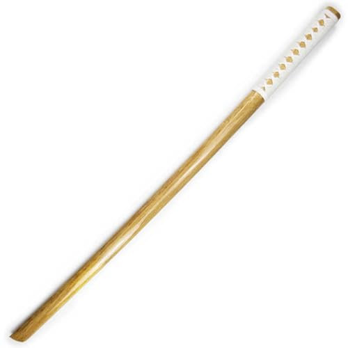 HJHUUA Spada Samurai di bambù Naturale da 100 cm,bokken Fatto a Mano,Spade Katana in Legno per Regali,Cosplay,Oggetti di Scena,espositori,Decorazioni