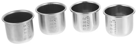 Alipis 1 Conjunto Taza De Medicina De Acero Inoxidable Herramienta De Medición De Medicamentos Taza De Medicina Graduada Vaso Medidor Metalico Vaso Medidor Con Escala Silver 4pcs