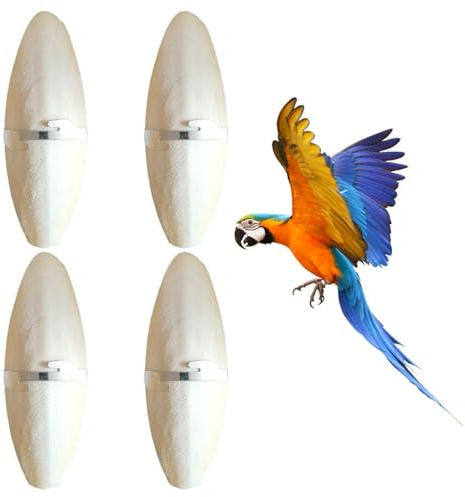Juego de 4 huesos de sepia para loros 11-13 cm, huesos de sepia para tortugas con 4 soportes de metal, natural para masticar aves, hámsters, periquitos, animales domésticos rastreros