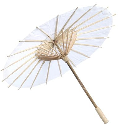 LIFKOME Japanese Umbrella Diy Paper Parasol Wedding Oiled Paper Bamboo Asian Style for Sunny Days Random Color