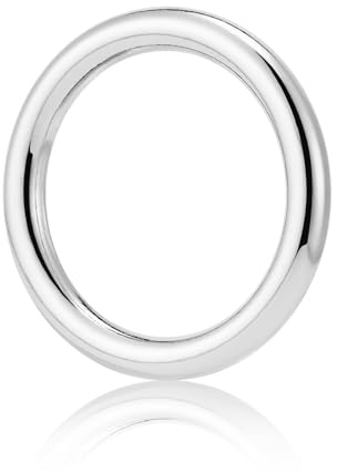 QIUTIMIY 15 st sömlösa svetsade O-ringar, multifunktions-O-ringhårdvara för hantverk hundhalsband makraméringar, SILVER, 19mm