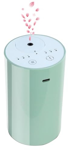 Cavir Diffuseur sans eau pour huiles essentielles, mini diffuseur de parfum portable, aromathérapie, diffuseur atomisant, recharge USB, 1/2/3 h/arrêt 3 niveaux de brume pour maison, chambre, voiture
