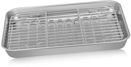 HEALLILY 2ensembles Plaque De Cuisson Avec Acier Inoxydable De Moules Pour Four Lèchefrite Pour Cuisson