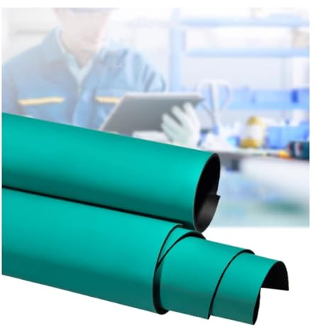 GRRICEPL Anti Static Mat, ESD Grounding Mat Pvc Desk Mat, High Temperature Resistance 300℃，Good Resilience, for Work Table Bench Floor(1.2x2.44 m/3mm)