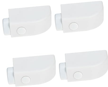 GALPADA 4piezas Cerraduras De Puertas y Ventanas Unidades Blancas Cerradura De Ventana Limitador De Para Corredizas Antirrobo Para Adecuado Para De Seguridad Puertas Correderas