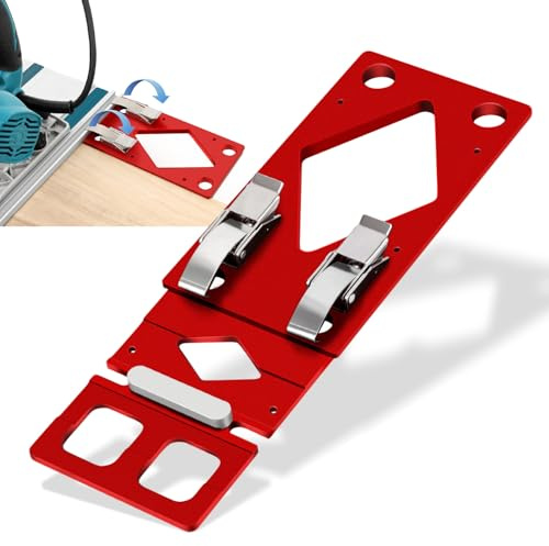 Butée d'angle de 90° haute précision - Rail de guidage en aluminium fraisé CNC - Pour scie circulaire manuelle - Pince pour le travail du bois - Compatible avec Festool - pour rail de guidage Makita