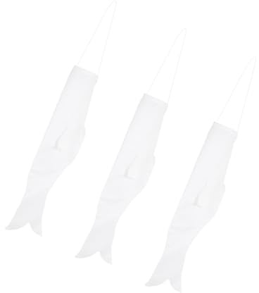 Gogogmee 3pcs DIY Blank Japanese Koinobori Carp Flags for Crafts Creative Painting Outdoor Festival Windsock Decorations Canvas for Unique Art Projects