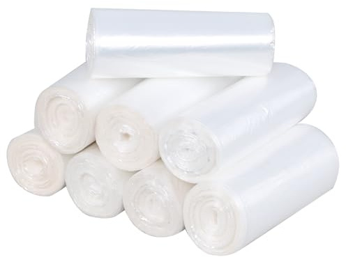 Vadidiya 20L Clear Bin Liners, Trash Bin Bag, Small Garbage Bags, 200 Count | Wastebasket Pedal Bin Liner for Kitchen Bathroom Bedroom Office, Leak-proof & Unscented