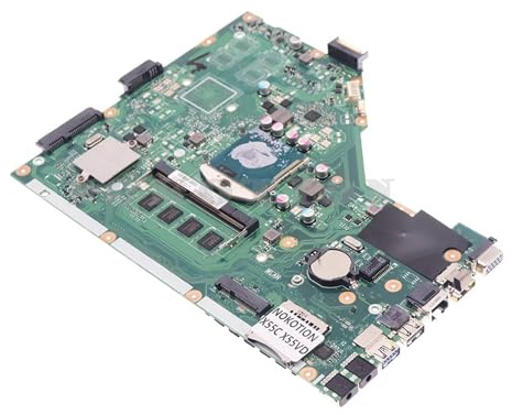 60-N0OMB1100-C04 Carte mère d'ordinateur Portable, Compatible for ASUS, Carte mère PC X55C X55VD HM76 DDR3 X55VD Carte Principale REV 2.1 CPU Gratuit(with Celeron CPU)