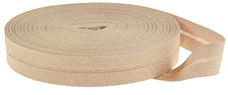 Schrägband Baumwolle 25m uni 20mm breit gefalzt Einfassband 50 Farben wählbar