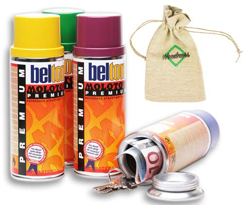 Weedness Dosen-Safe Geldversteck Spraydose - Dosentresor Versteckdose Geheimversteck Mini Tresor Strandsafe