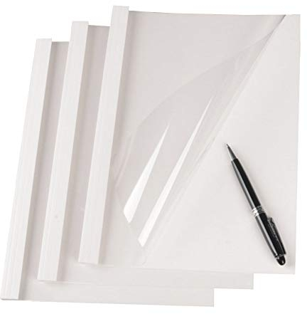 RAYSON Thermo-bindemappen, 2 mm, 15 Blatt, A4, Weiß Thermobindemappe, Packung mit 25 Stück