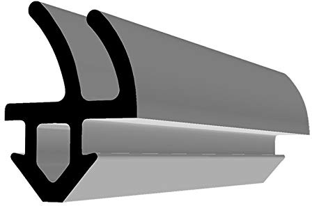 Horivert Fensterdichtung S-1388 schwarz 5m Gummidichtung Tür Balkon Dichtungsband Oberlicht Scheibe Luftzugstopper PVC Fenster Kunststofffensterdichtungen