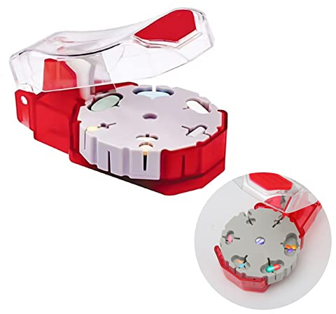 BBDA Pillenschneider, zerkleinerte Vitamin-Tabletten, transparenter Teiler für Pillen, Pillenbox zum Teilen und Transportieren von täglichen Medikamenten