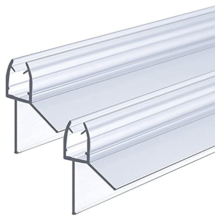 100cm Duschdichtung für 5/6mm Glastür (2 Stück) Ersatzdichtung Duschtür Dichtung Ersatzdichtung Duschkabine Wasserabweiser Schwallschutz Abdichtung