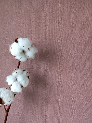 NEWROOM carta da parati Rossi Tinta Unita Tessuto non Tessuto - Uni Malva Rosa Antico Ottica del Tessuto Tessile Moderna