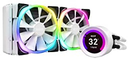 NZXT Kraken Z53 240mm AIO RGB CPU Liquid Cooler - Customizable LCD Display - Aer RGB 2 120mm Radiator Fans (2 Included) - White