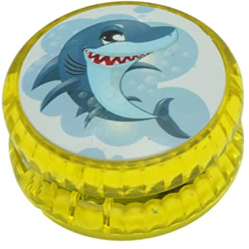 Light Up Yoyo Yellow Sea Life Design Automatic Return Yo-Yo Kids Beginners Players High Speed Plastic bearing Entertaining Professional Loop Yo yo String Tricks Party Favors Adult Boys Girls – 5.5cm